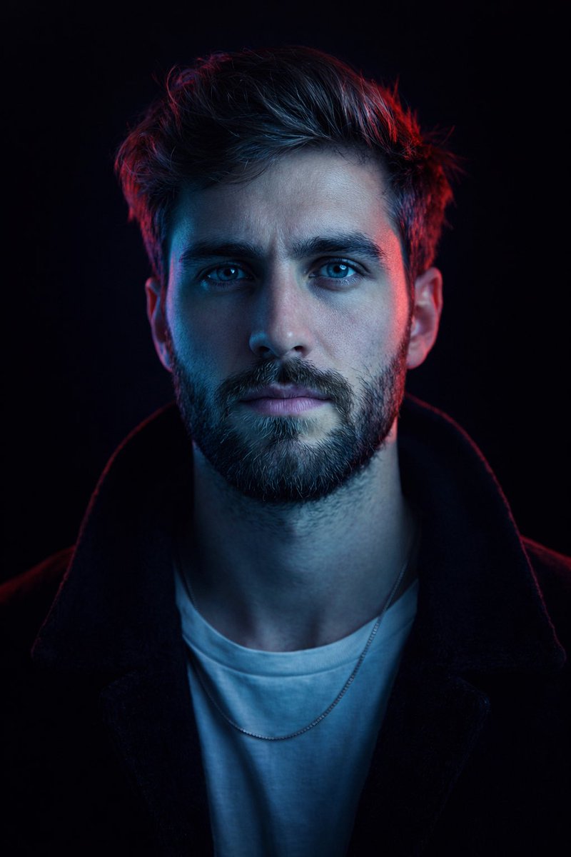 { "image_type": "studio portrait", "composition": { "framing": "tight