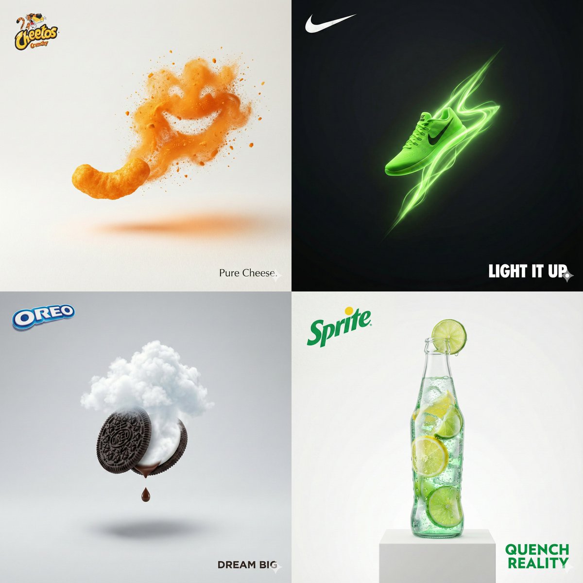 Visualize INPUT: [PRODUCT/BRAND] Create a surreal minimalist photoreal