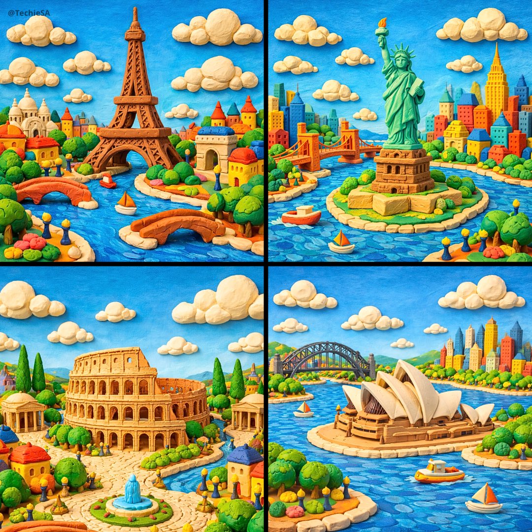 Generate a whimsical miniature world featuring [LANDMARK NAME] crafted
