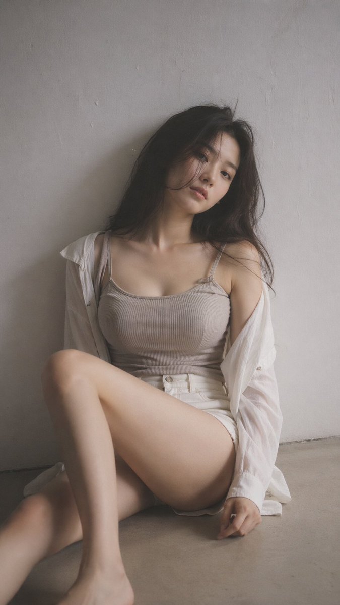 9:16 vertical — editorial portrait, single subject soft black mist fi