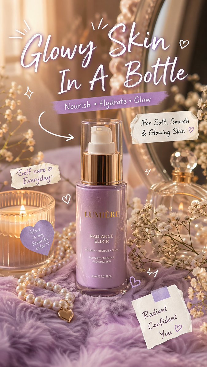 Luxury aesthetic skincare advertisement,soft pastel background, warm g