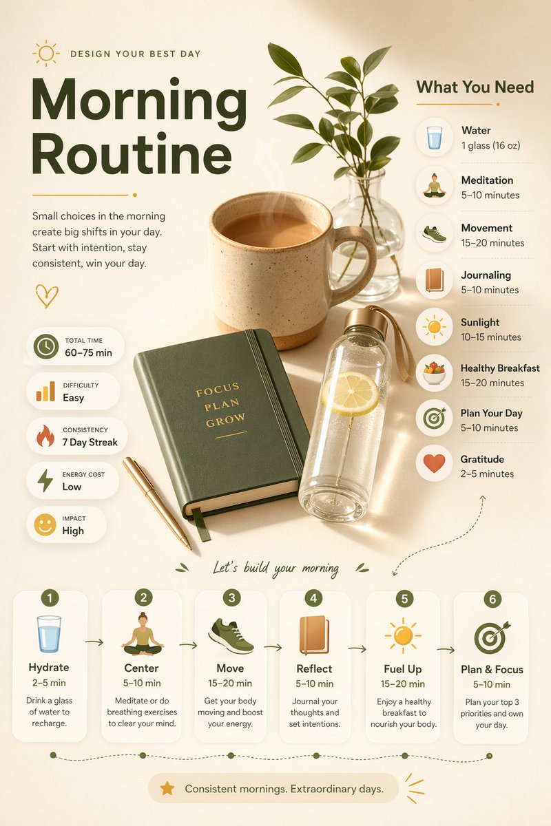 Ultra-clean modern editorial infographic on the topic of [ROUTINE] rou