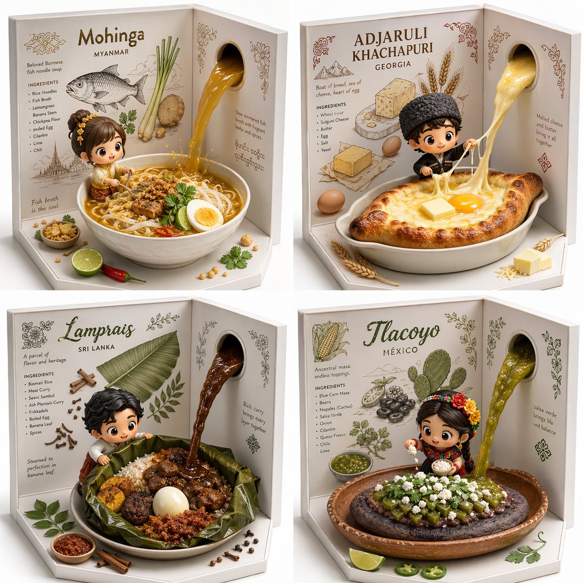 2x2 grid, do this for 4 hidden gem international foods select * from p