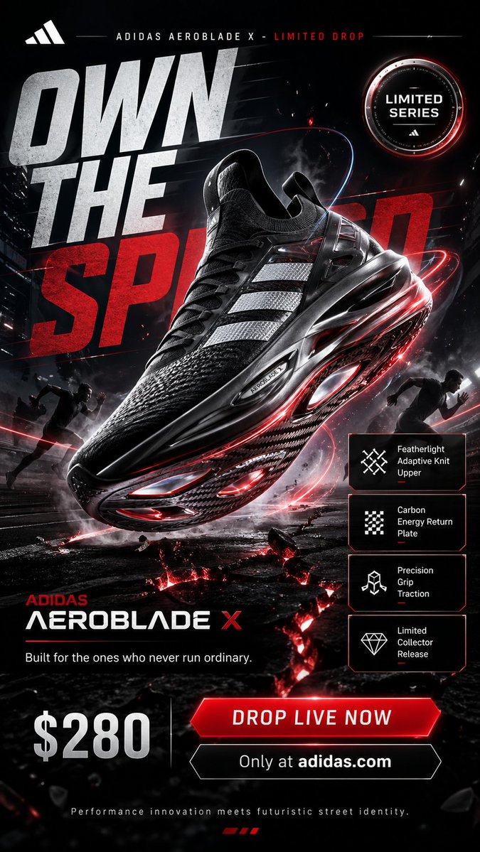 Create a jaw-dropping premium advertising poster in 9:16 vertical form