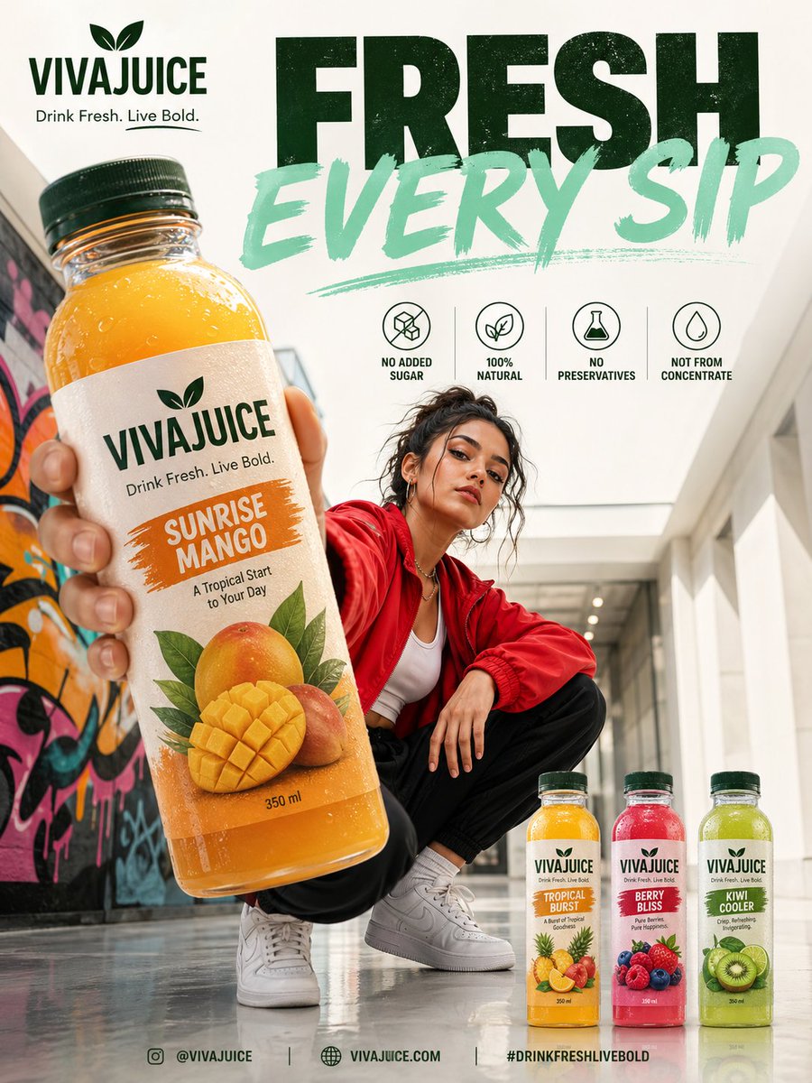 Create a premium modern beverage advertisement poster in a vertical 3: