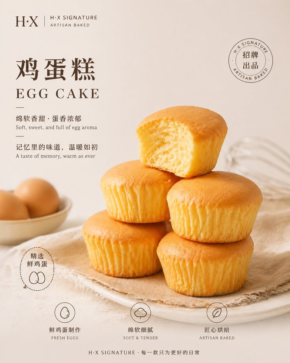 基础信息 品牌名称：[如：H·X / 麦香坊 / BAKE LAB] 品牌标签：[如：H·X SIGNATURE / 招牌出品 / ARTI
