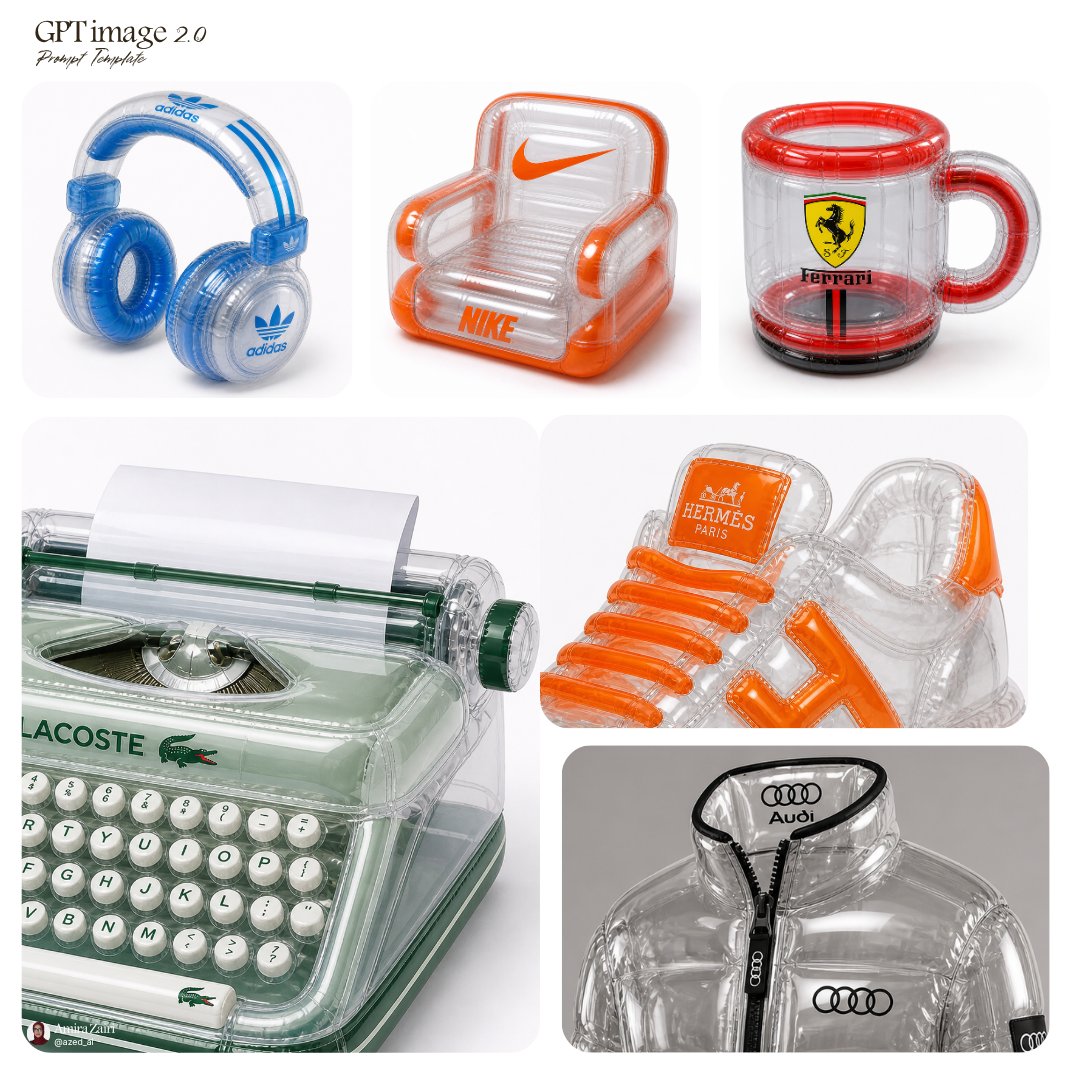 inflatable [product], transparent plastic material, high-gloss reflect