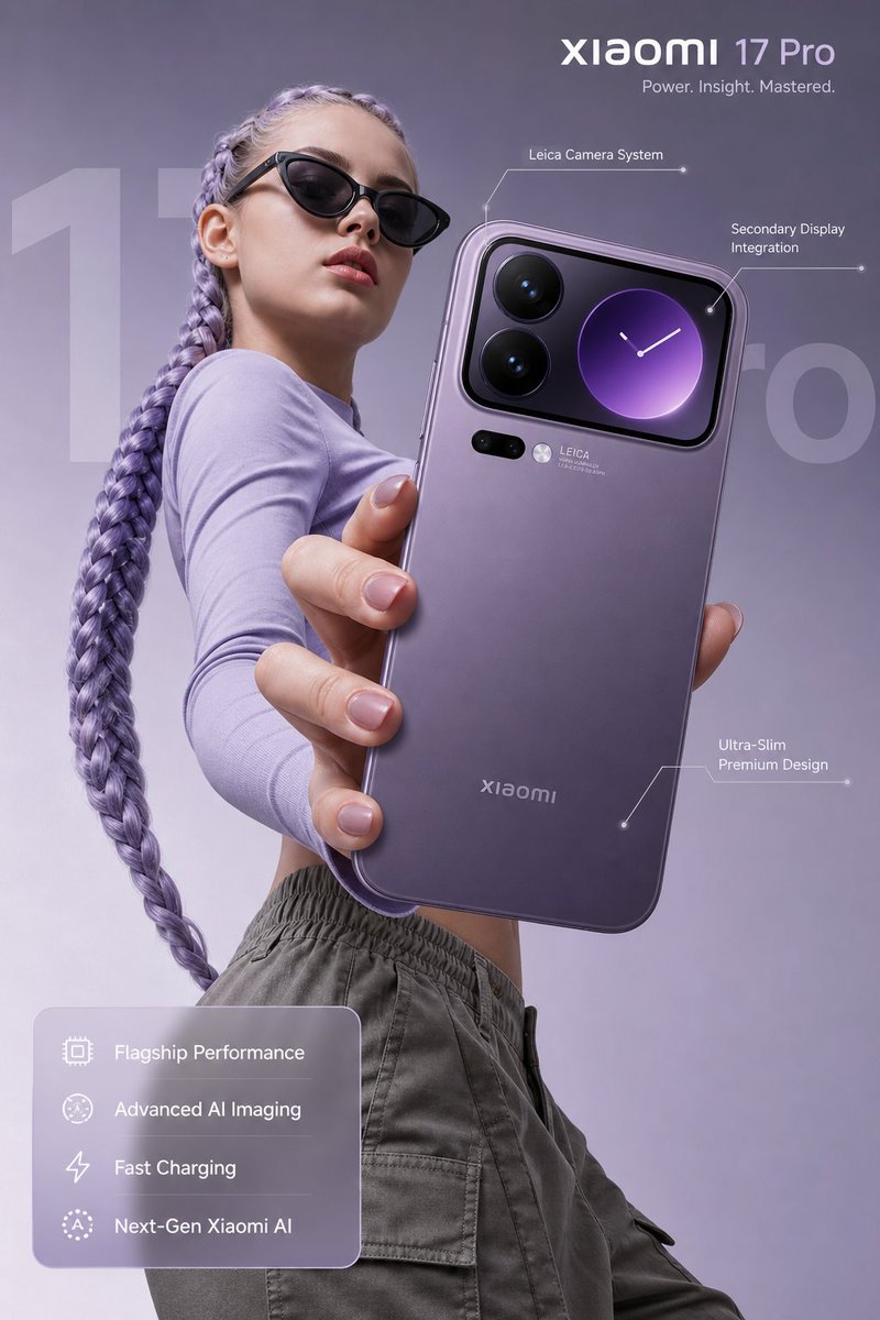 Ultra-realistic premium smartphone advertisement, featuring a confiden