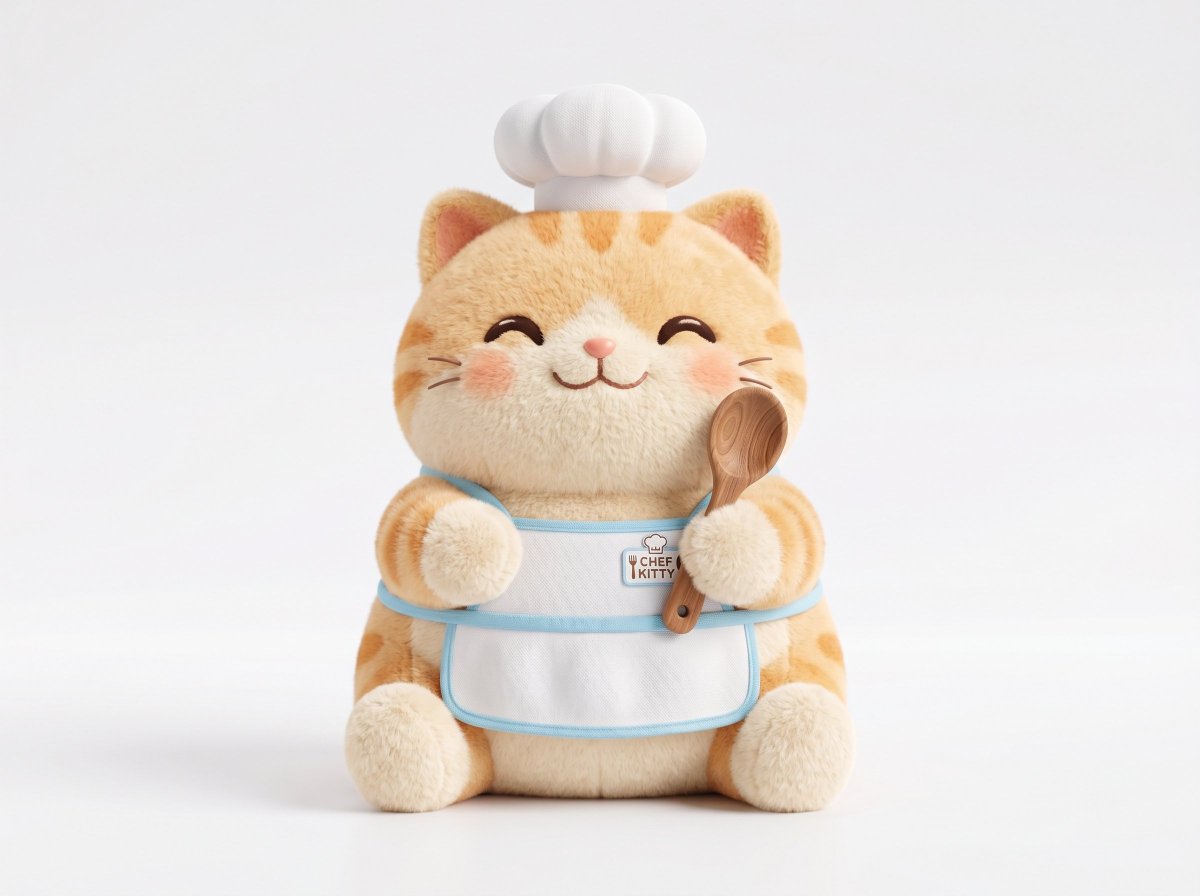 A soft plush 3D model of a [subject] with [key detail], rendered in a