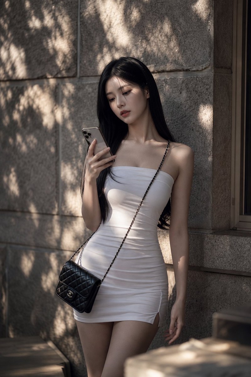 Realistic photography, portrait of a beautiful korean idol with long s