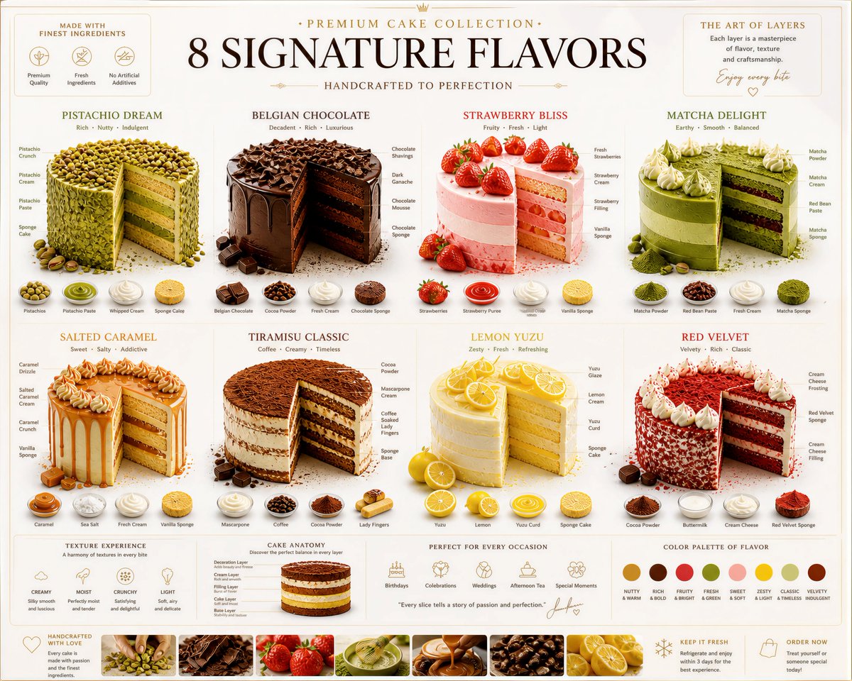You are a world-class food photographer and infographic designer. Cre