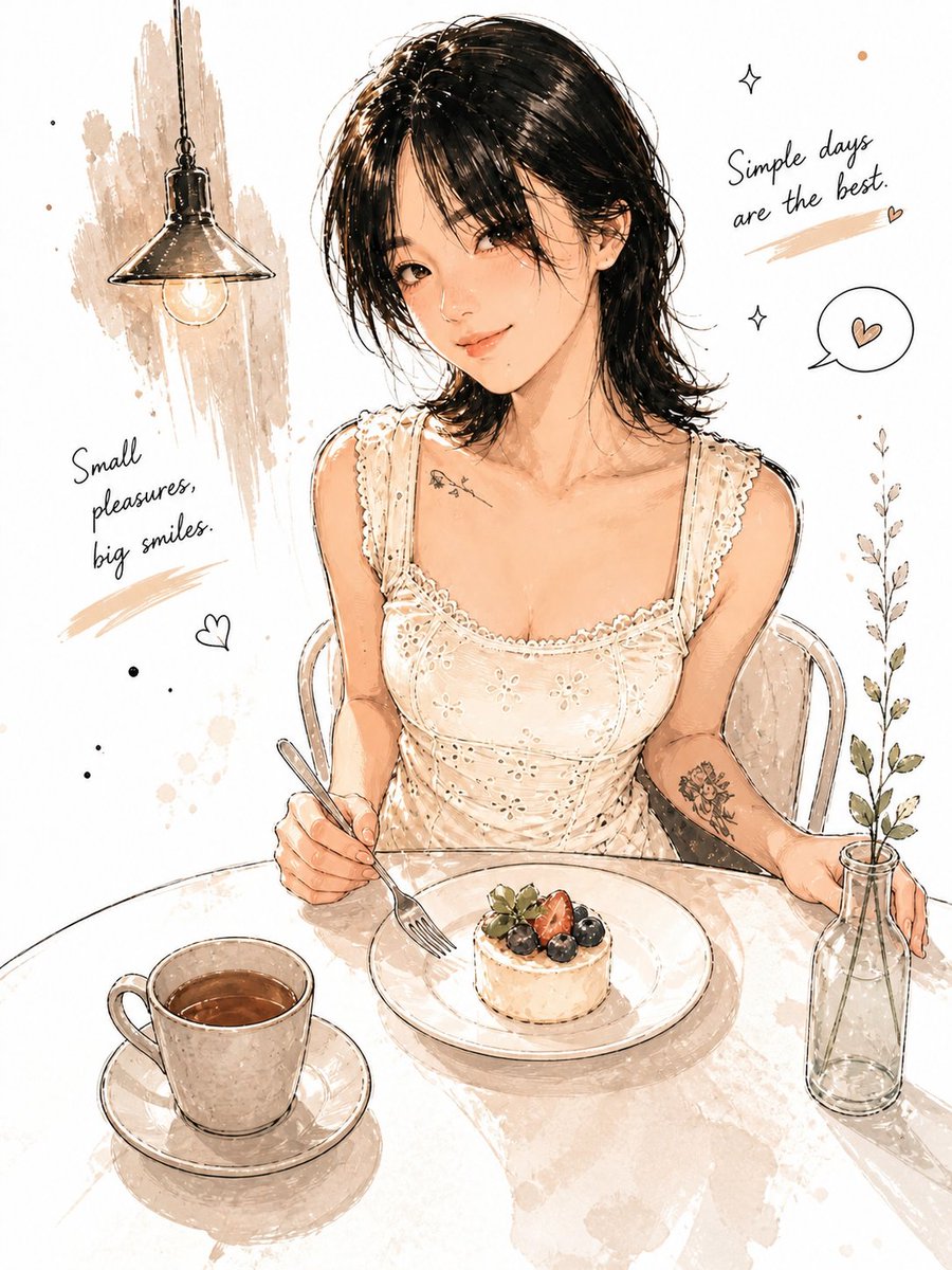 { "style": "minimal watercolor ink illustration, soft anime realism,