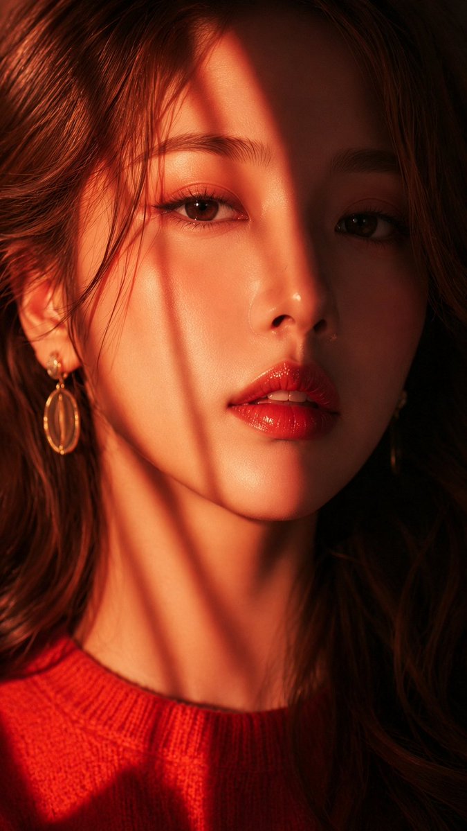 A stunning, high-resolution close-up portrait of an East Asian woman,