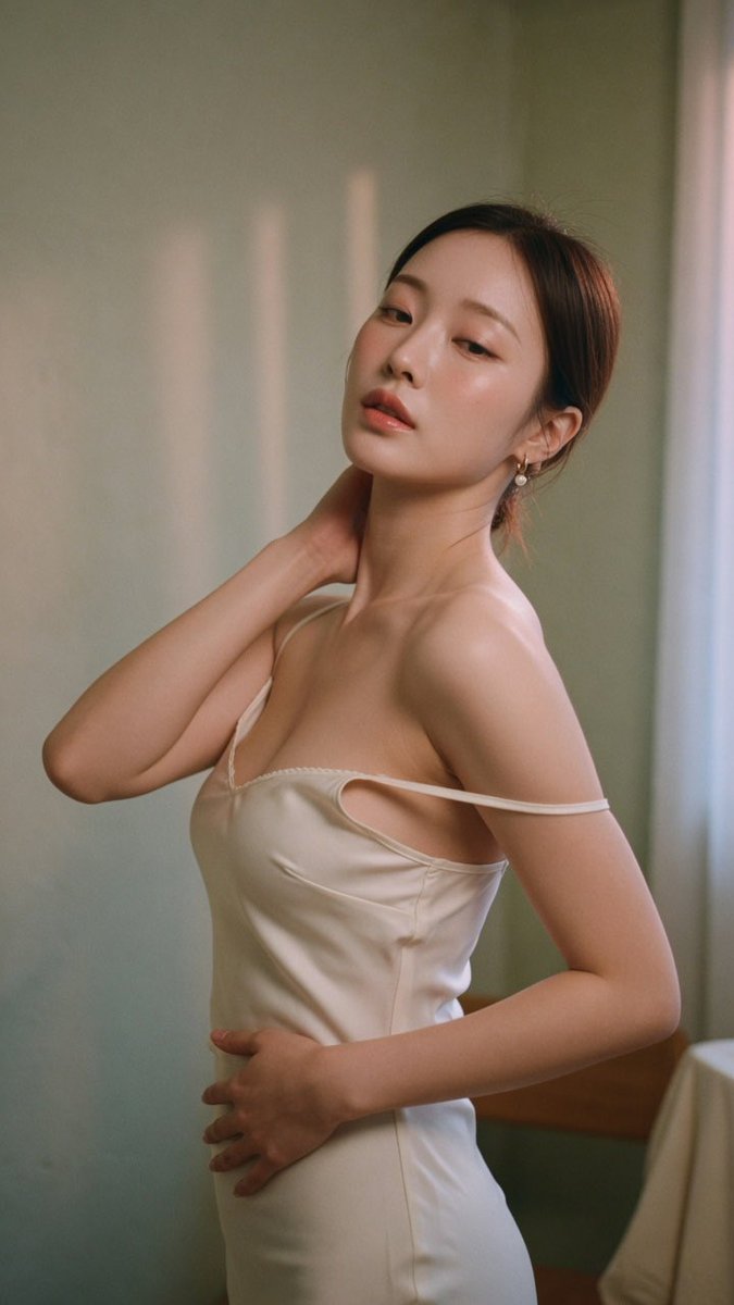 Realistic film photography, upper-body portrait of a beautiful adult K