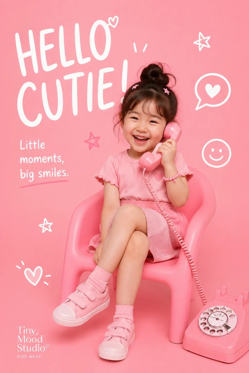 Create a premium playful kids-fashion editorial poster for [BRAND NAME