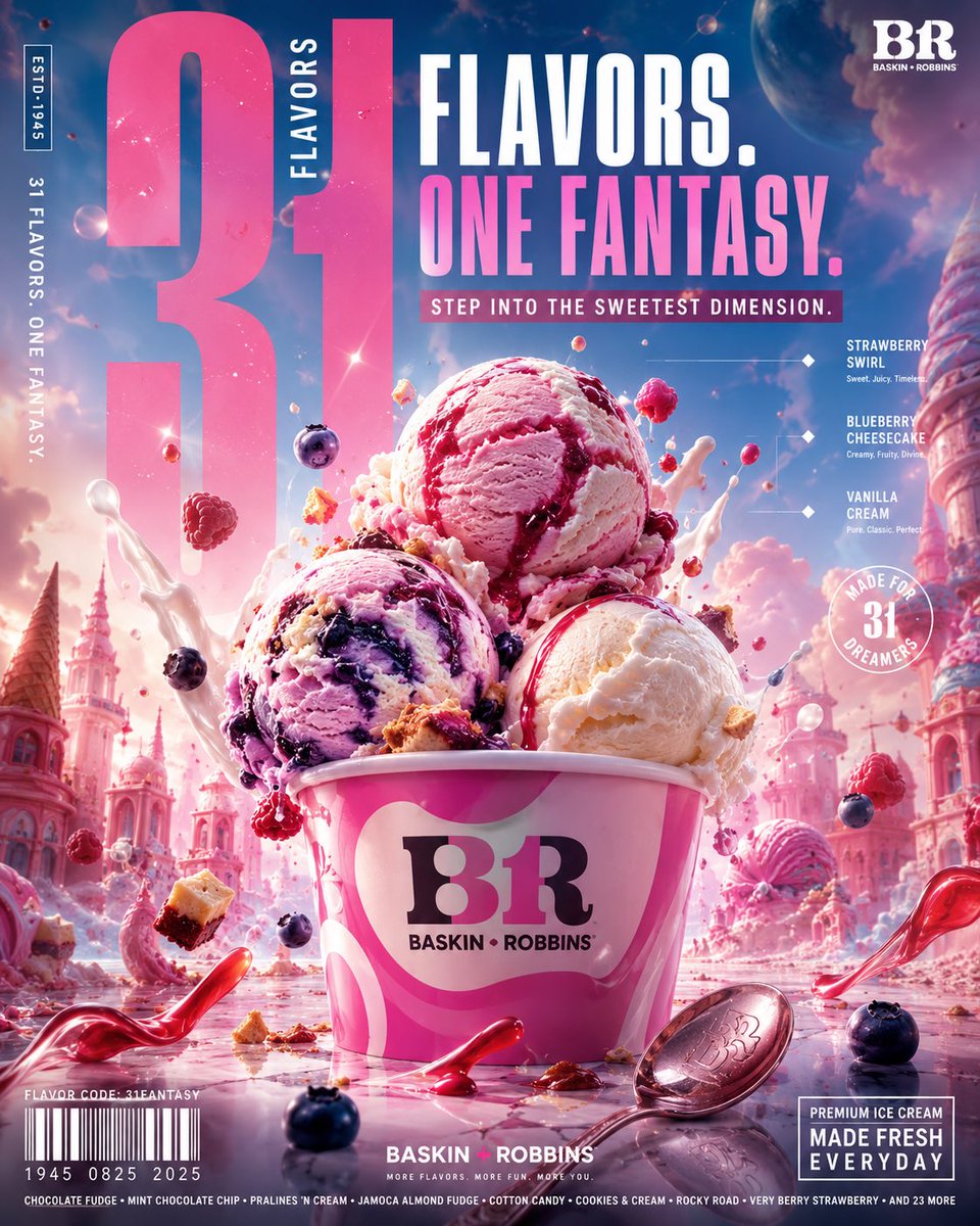 BASKIN ROBBINS — “31 FLAVORS. ONE FANTASY.” ULTRA-PREMIUM GLOBAL FMCG