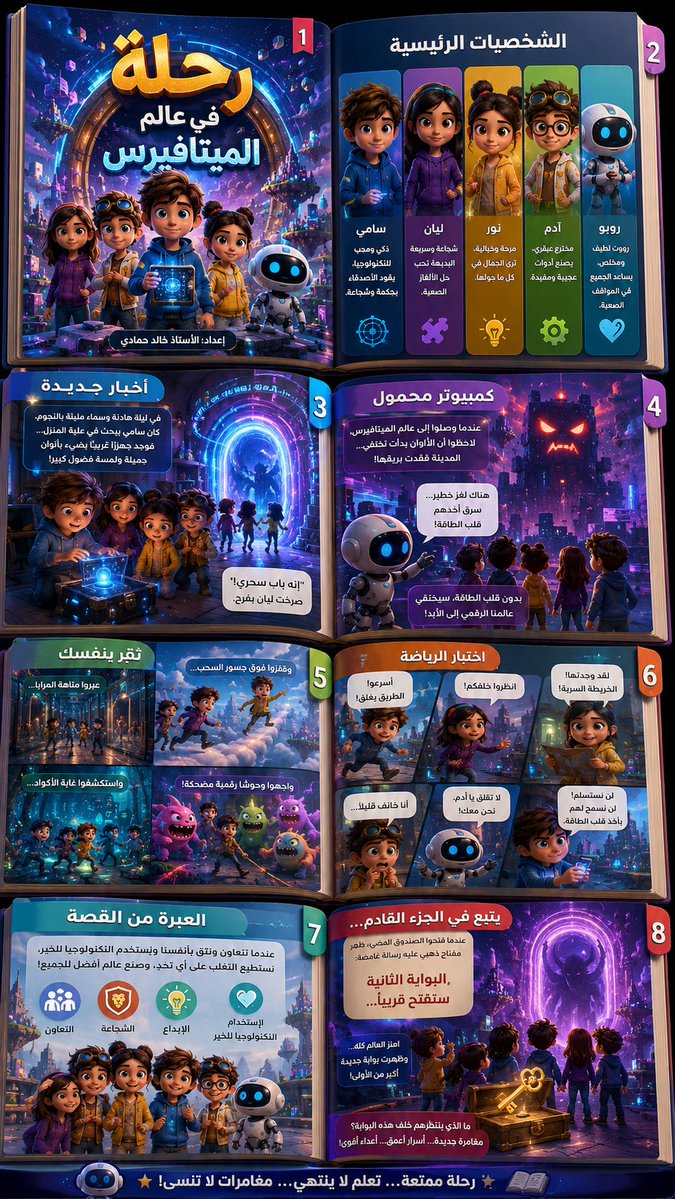 Create a large Arabic infographic in the form of a small three-dimensi