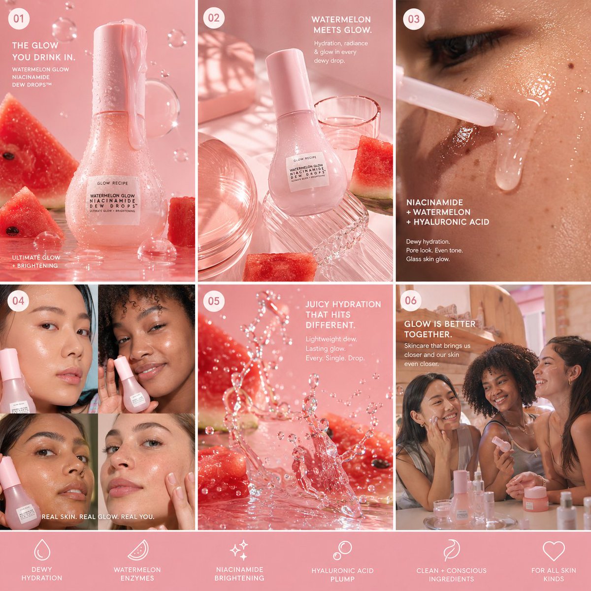 MASTER CREATIVE JUMBO PROMPT - GLOW RECIPE “REAL SKIN. DREAM GLOW.” CA