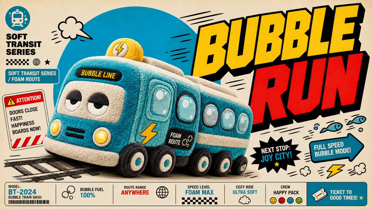 Create an image in the "Plush Comic Toy Product Poster" style. Aspect