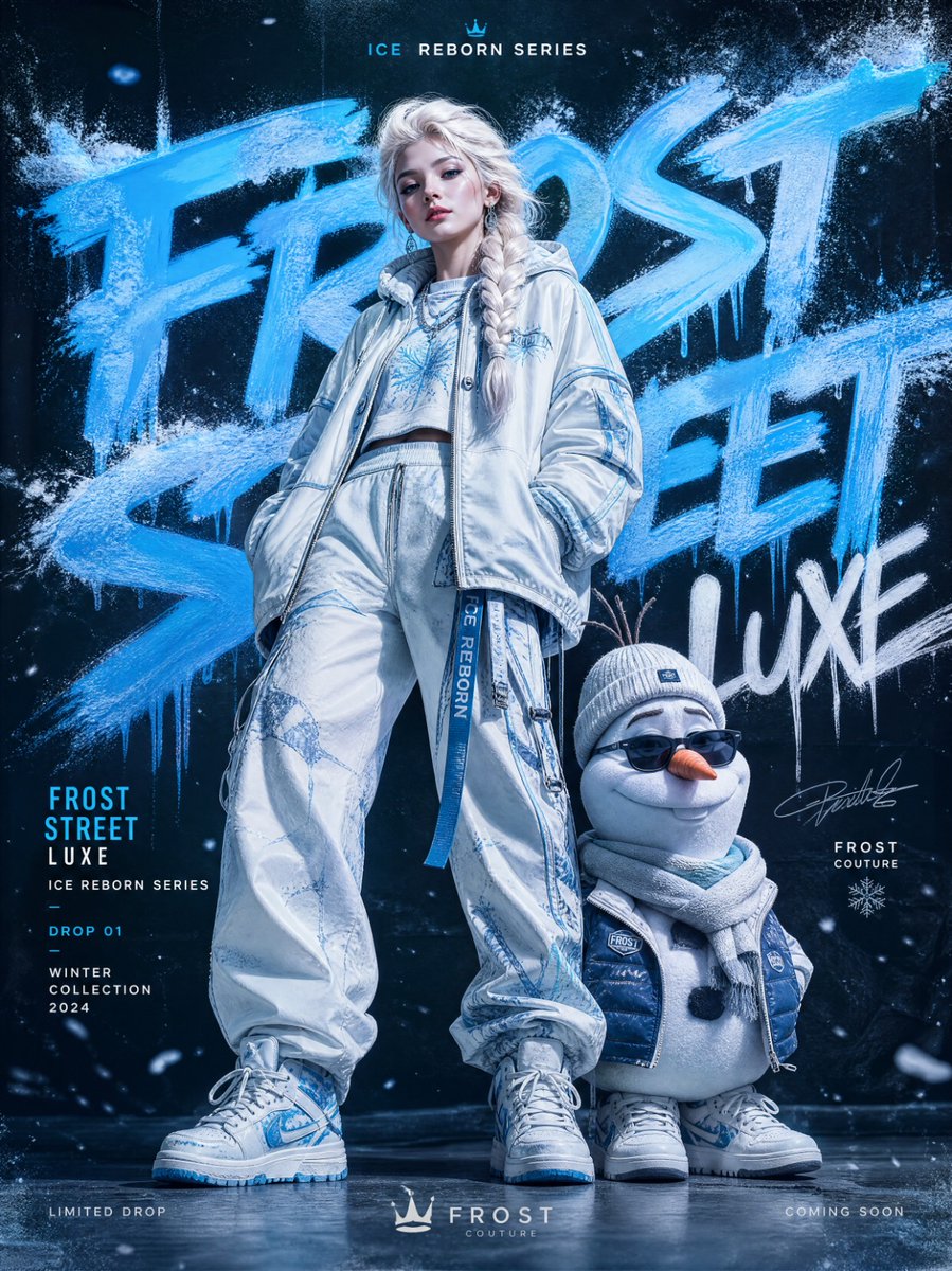 URBAN GRAFFITI FASHION CAMPAIGN — ELSA & OLAF EDITION IMAGE TYPE Prem