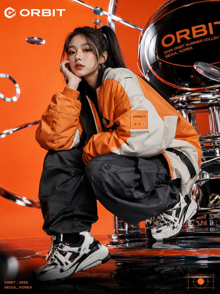 Semi-realistic anime-inspired portrait of a stylish young Korean woman