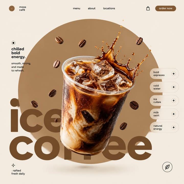 [Matcha Latte] STYLE & ART DIRECTION: Modern minimalist food advertisi