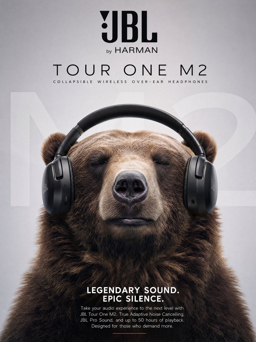Ultra realistic commercial poster of a massive brown grizzly bear peac