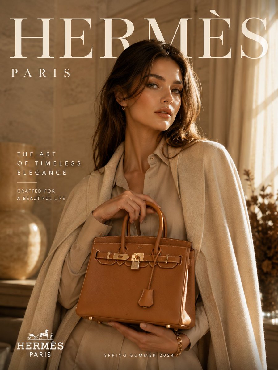 Create an ultra-premium luxury fashion campaign poster inspired by eli