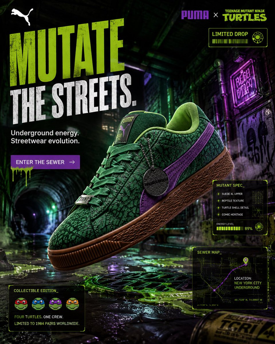 FORMAT: 4:5 vertical premium sneaker SMM campaign hyper-realistic stre