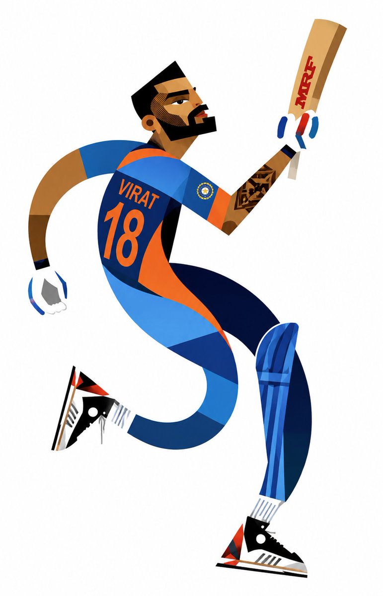 Create a stylized geometric cubist sports illustration poster featurin