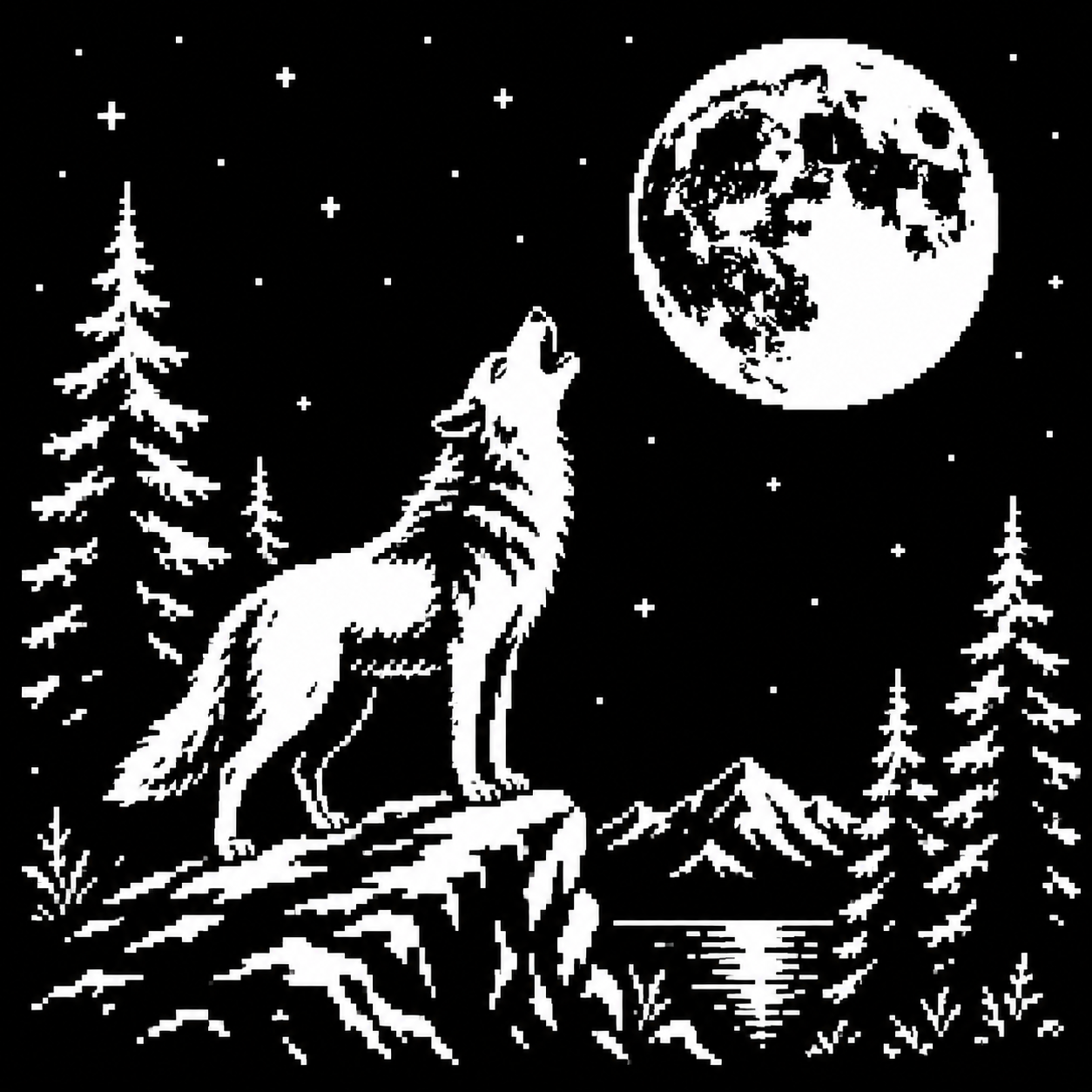 1 Bit Pixel Art Prompt Packs