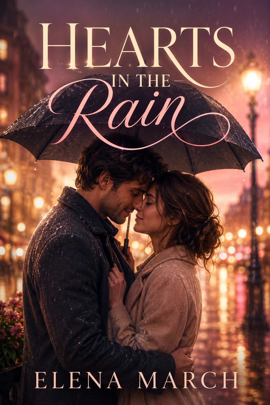 Book Cover Creator Pros — Romance Hearts Rain