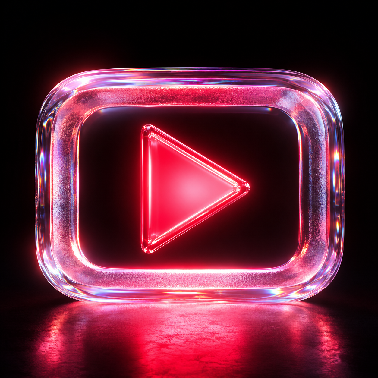 3D Glass Social Media App Icons