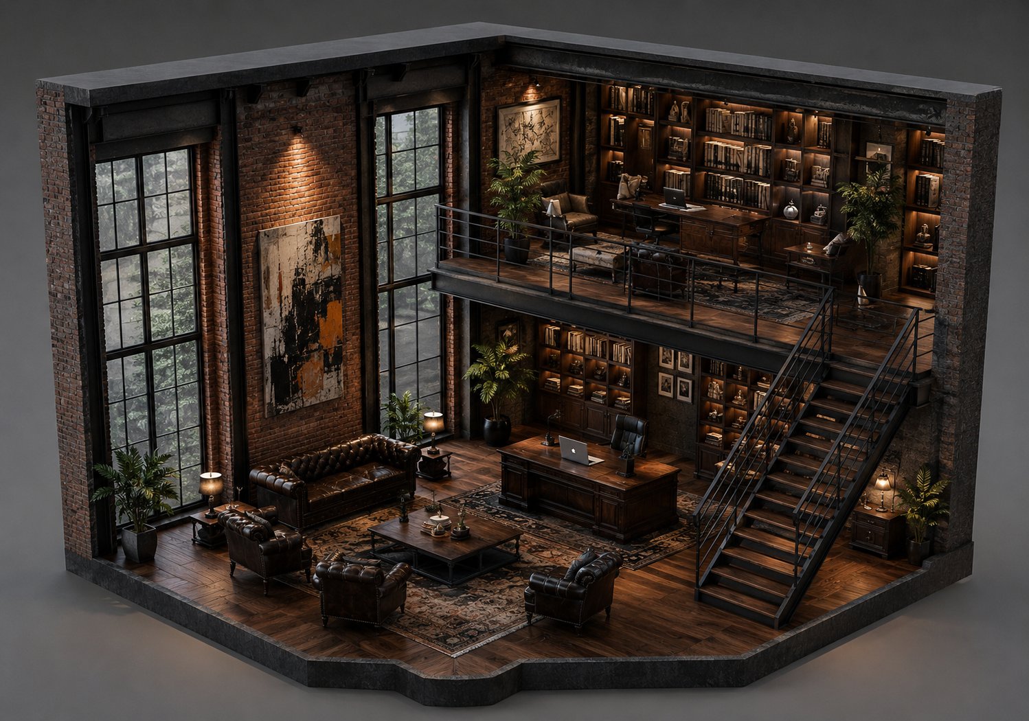3d-isometric-luxury-room-diorama-renders-3