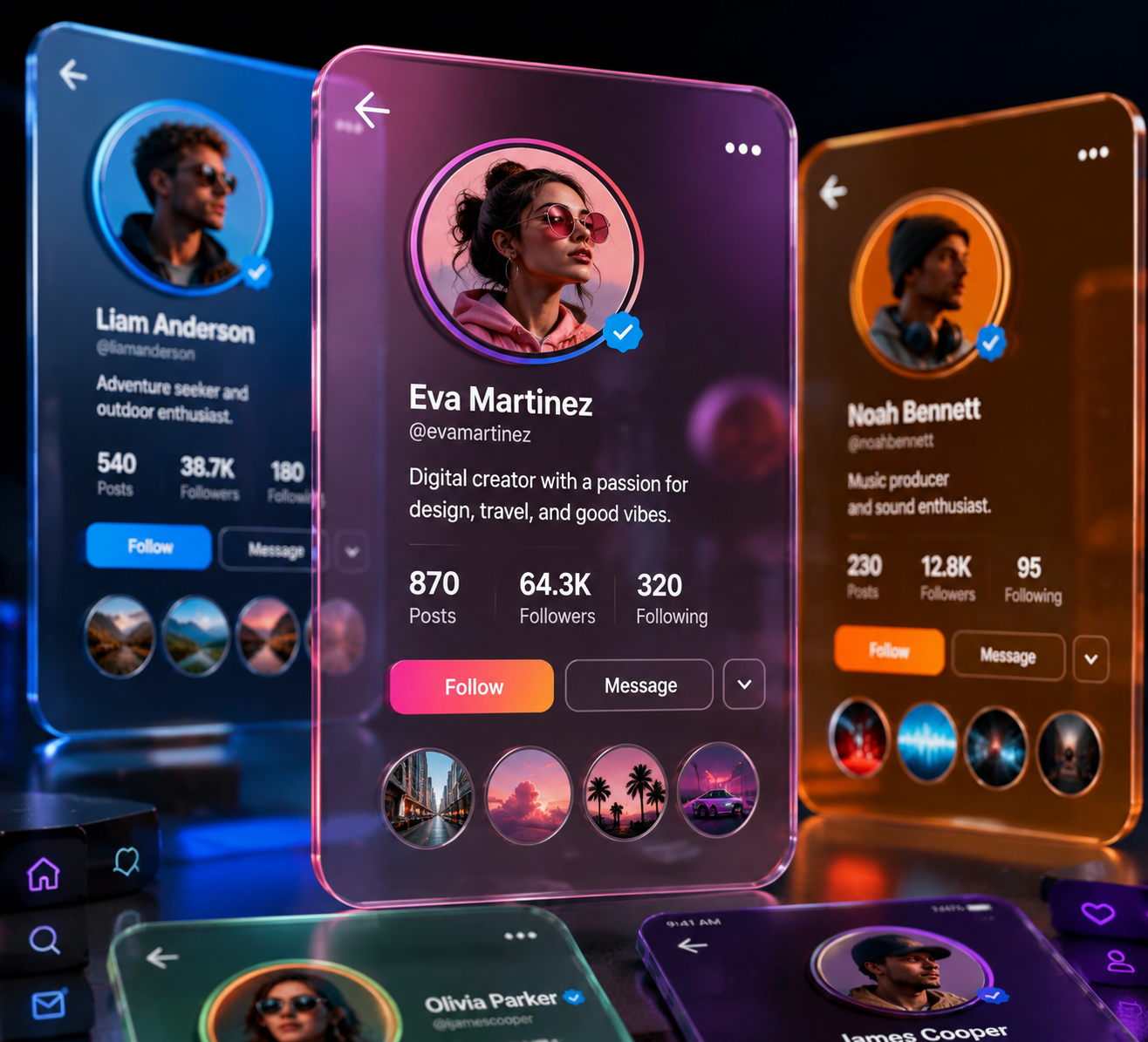 3d-transparent-social-media-profile-cards-5