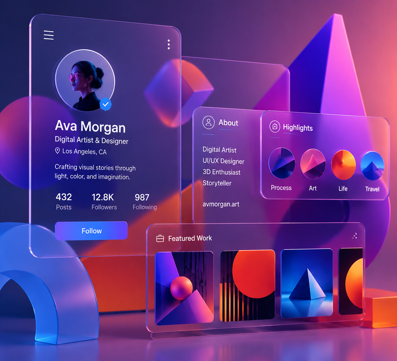 3d-transparent-social-media-profile-cards-7
