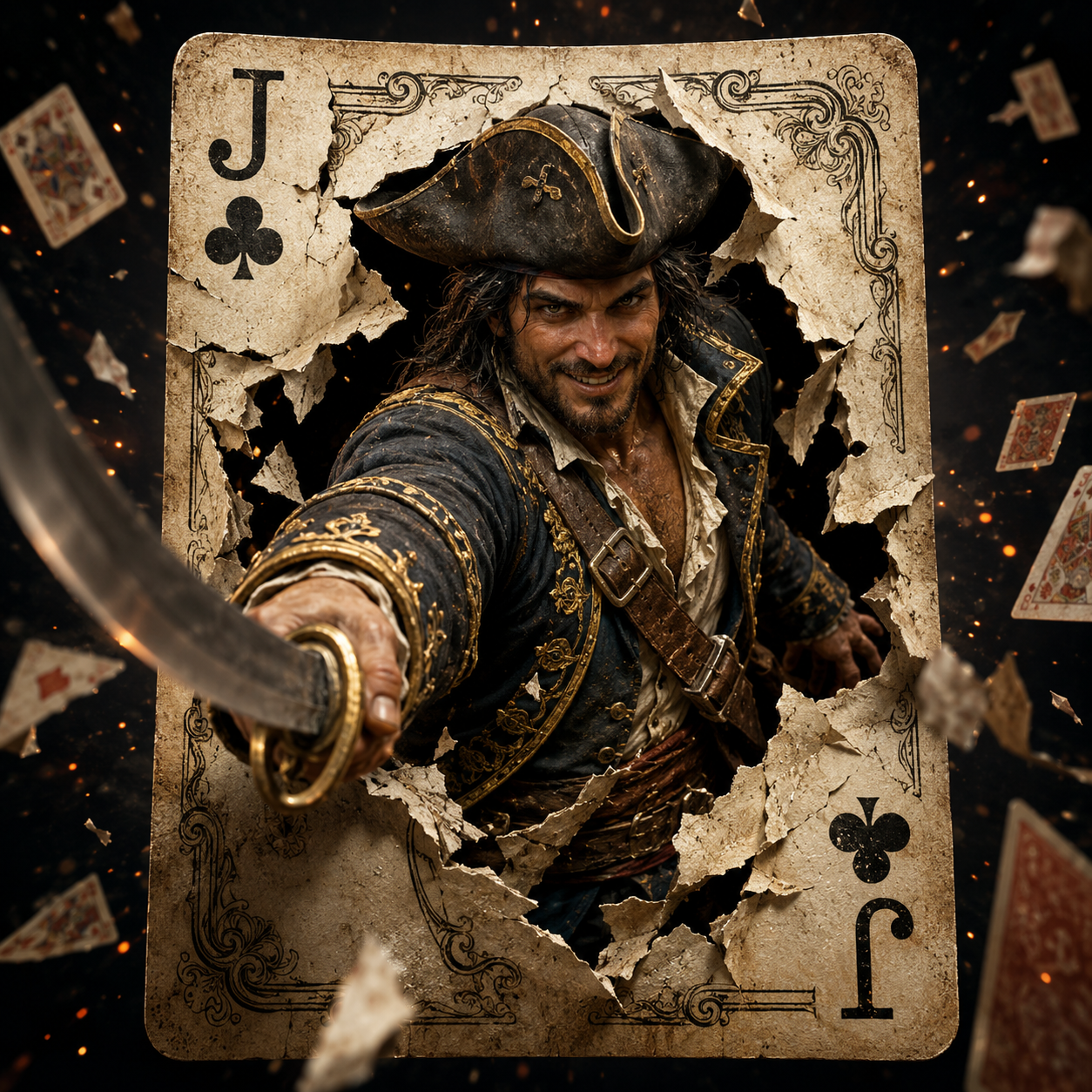 Playing Card Breakthrough Characters — Jack Of Clubs Pirate