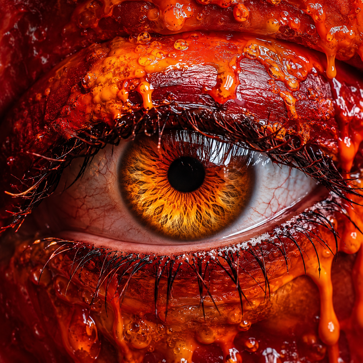 Free Liquid Pop Surreal Macro Liquid Art — Fiery Amber
