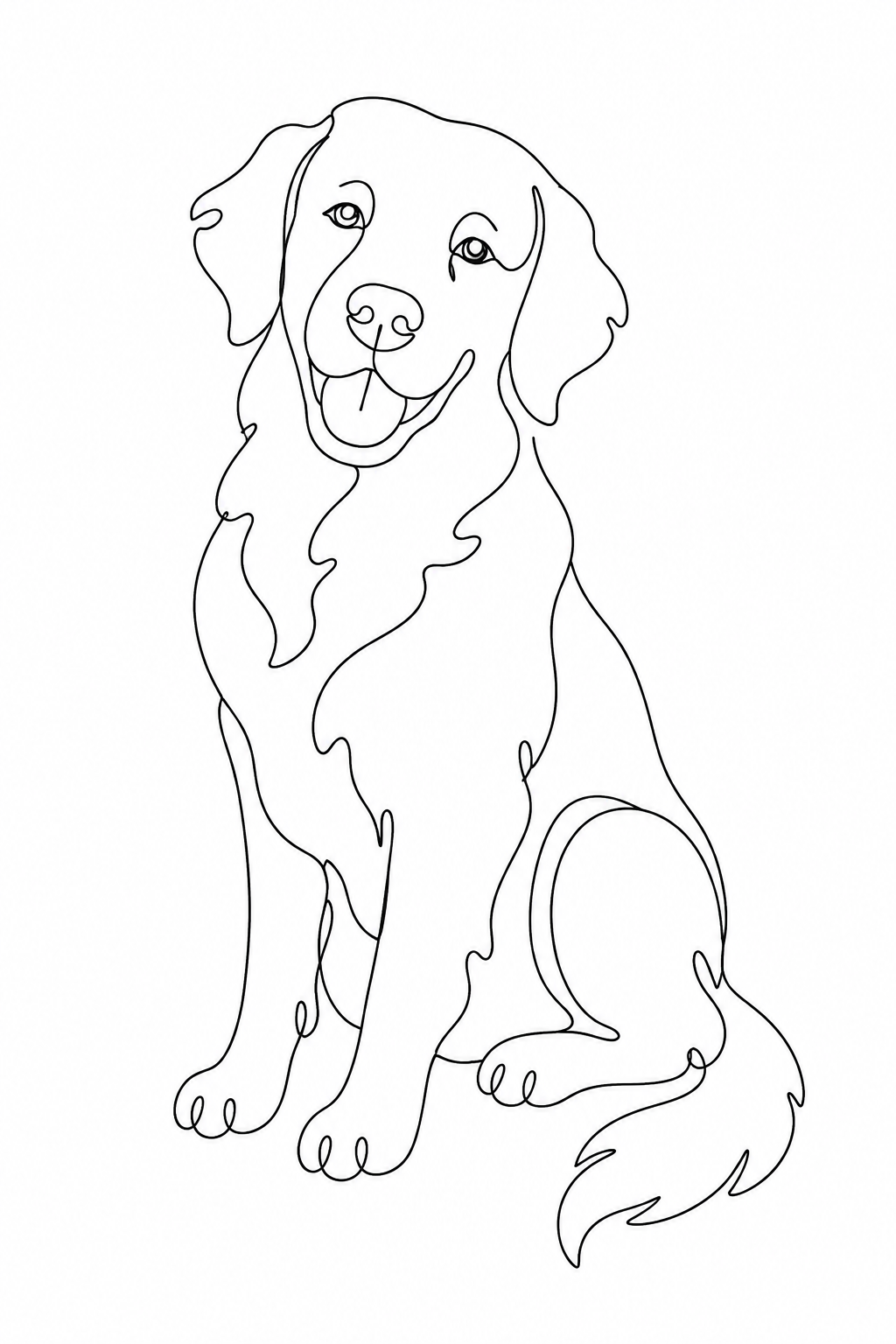 Minimalist Line Art Portrait Generator — Dog