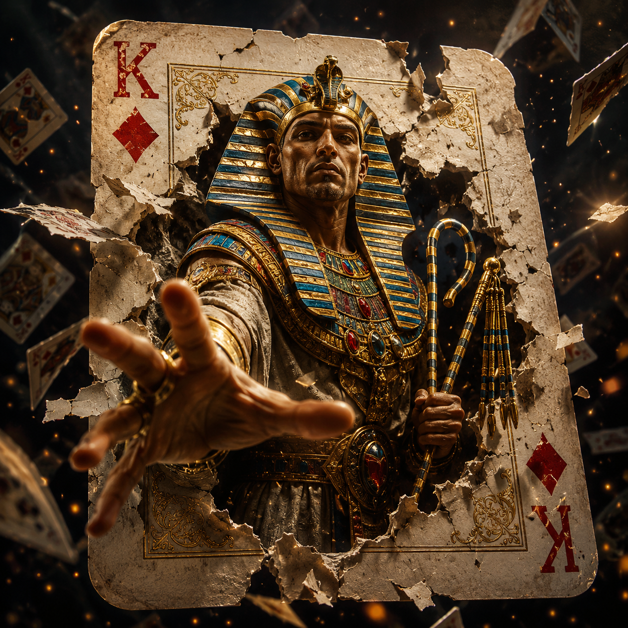 Playing Card Breakthrough Characters — King Of Diamonds Pharaoh