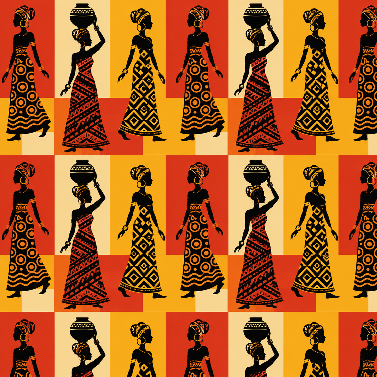 Afro Pattern Silhouette Generator