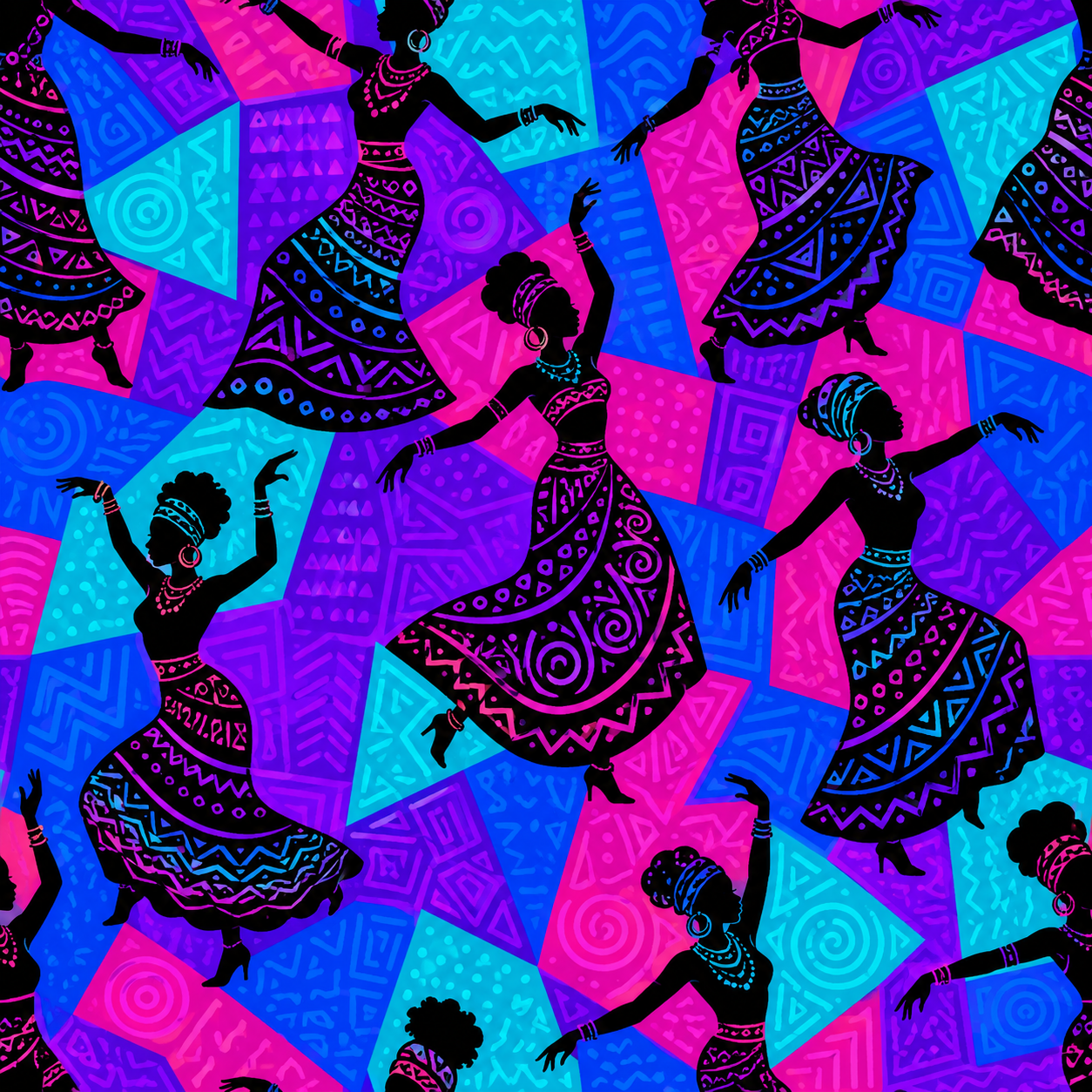 Afro Pattern Silhouette Generator