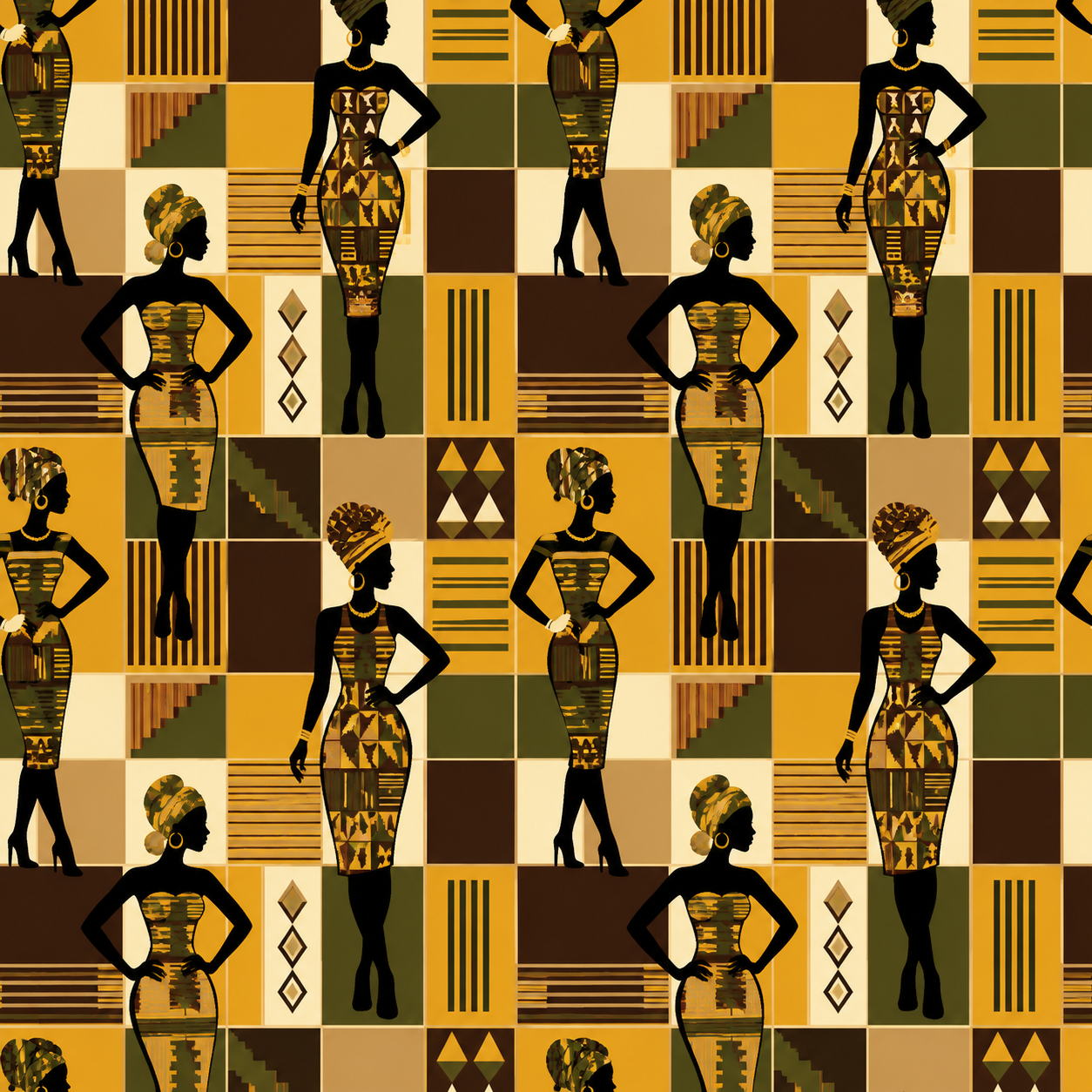 Afro Pattern Silhouette Generator