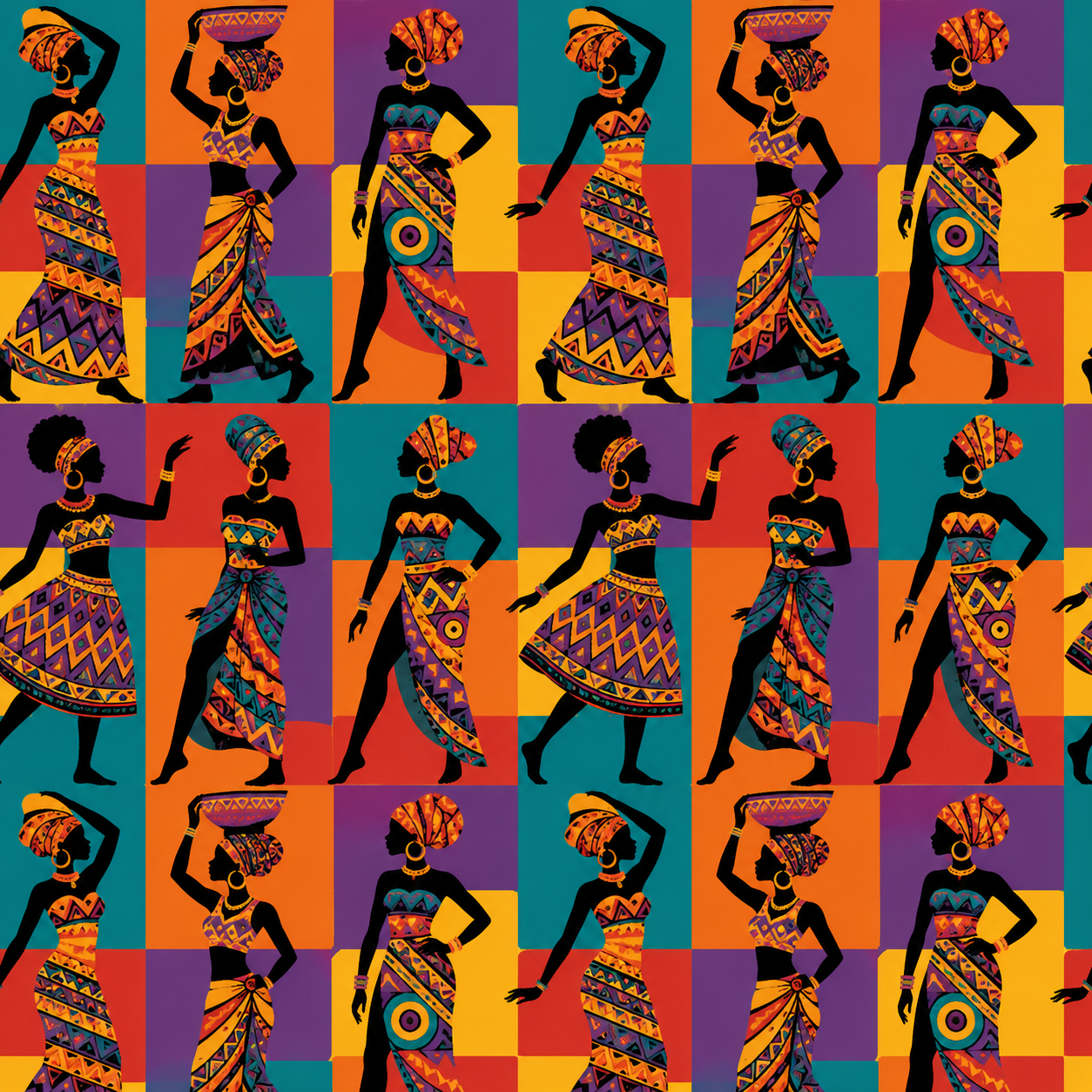 Afro Pattern Silhouette Generator