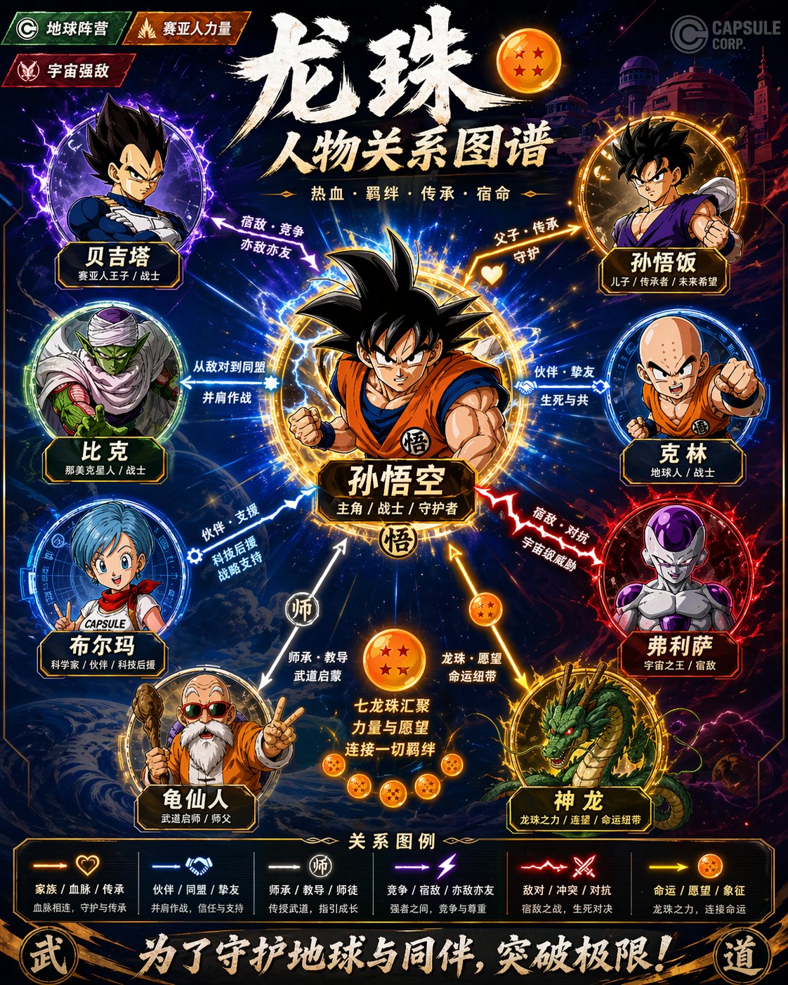 Character Relationship Diagram Poster