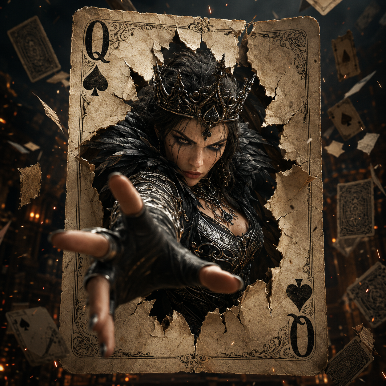 Playing Card Breakthrough Characters — Queen Of Spades