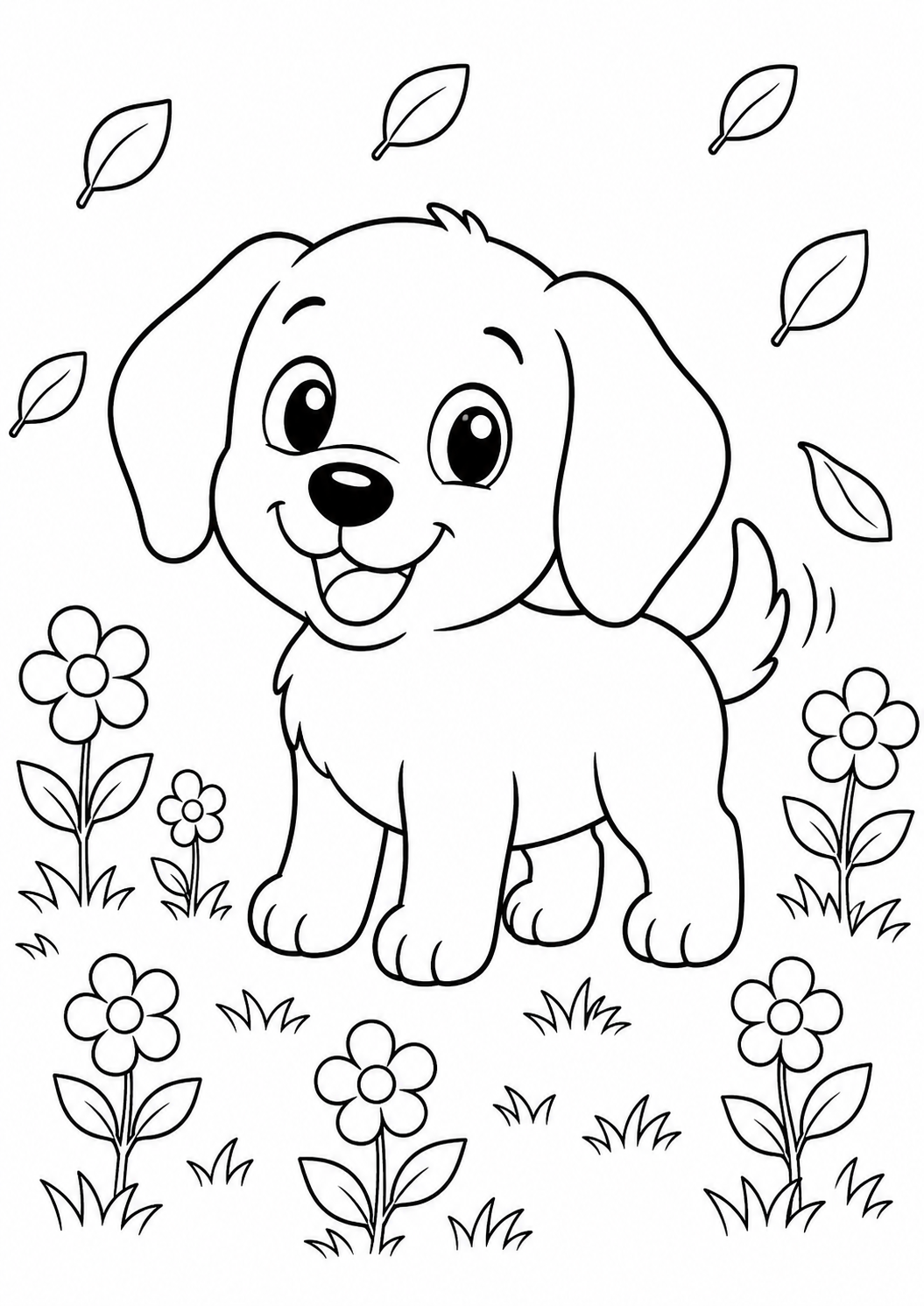 Chibi Animals Coloring Book Line Art