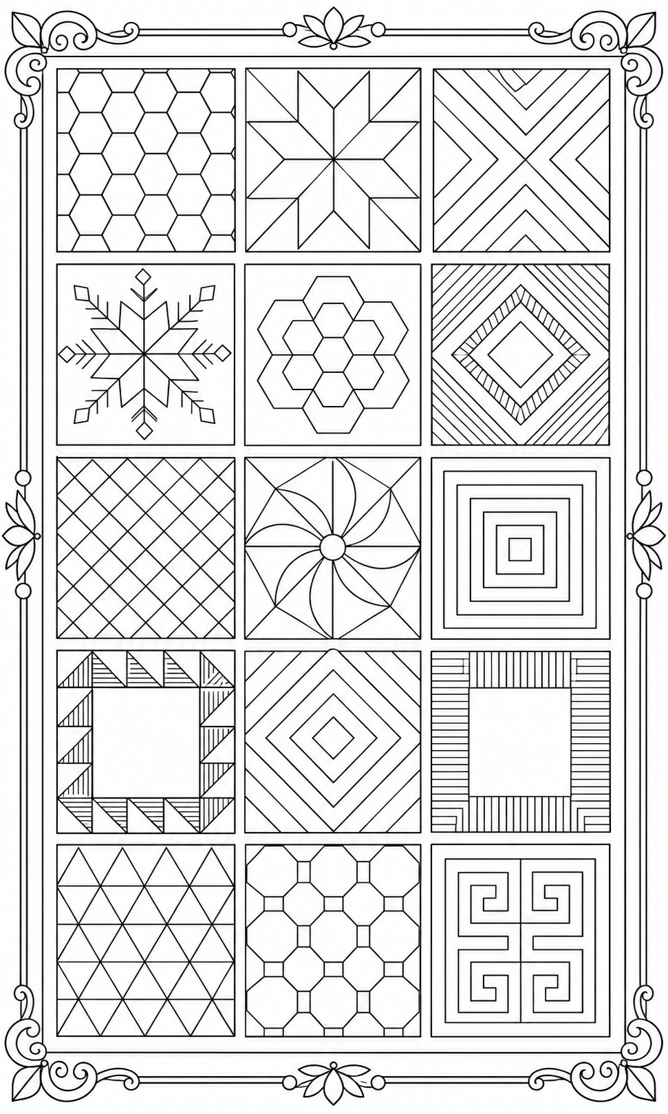 Color Quilt Inspired Geometric Patterns