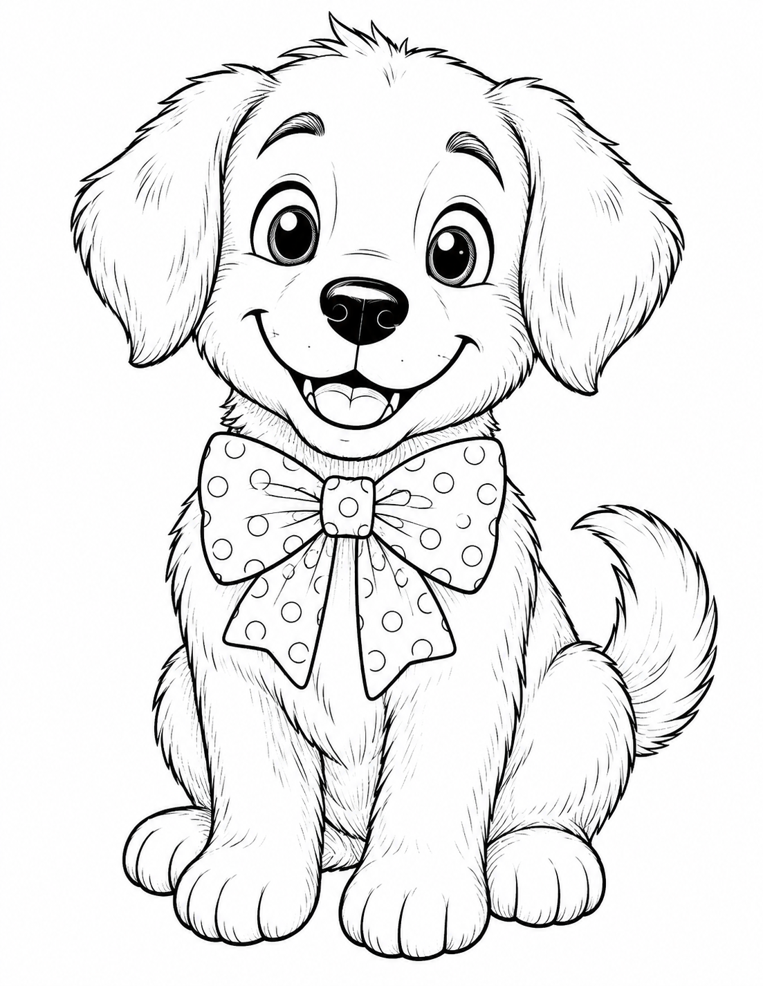 Cute Animal Line Art For Coloring