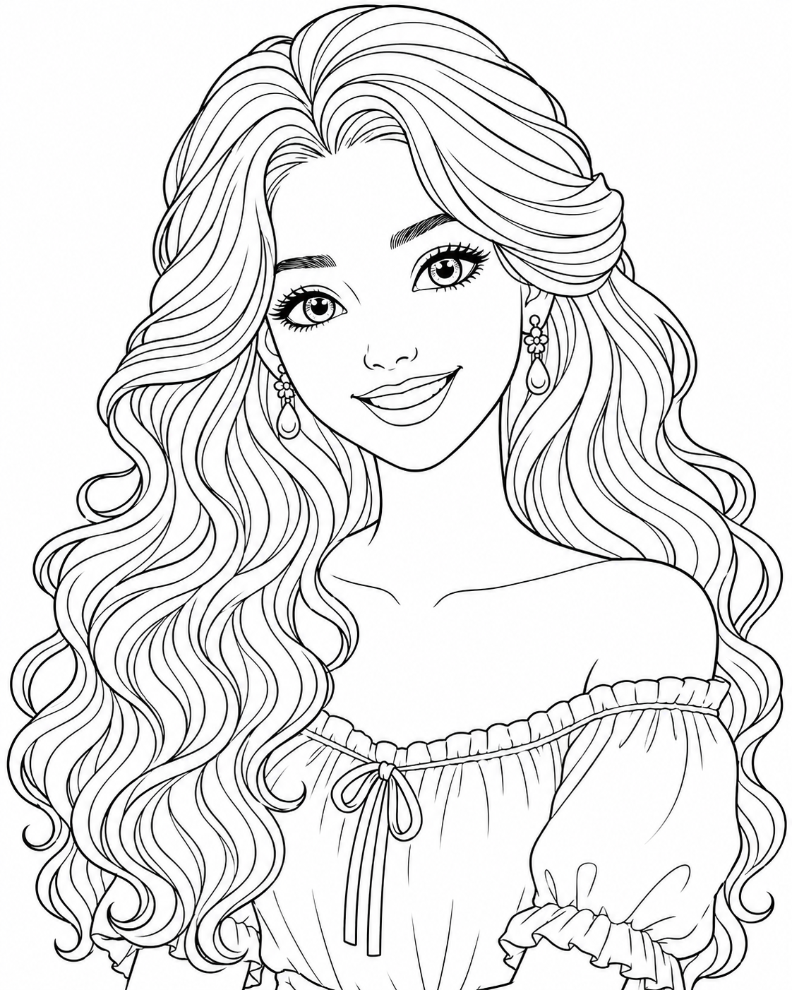 Cute Animal Line Art For Coloring